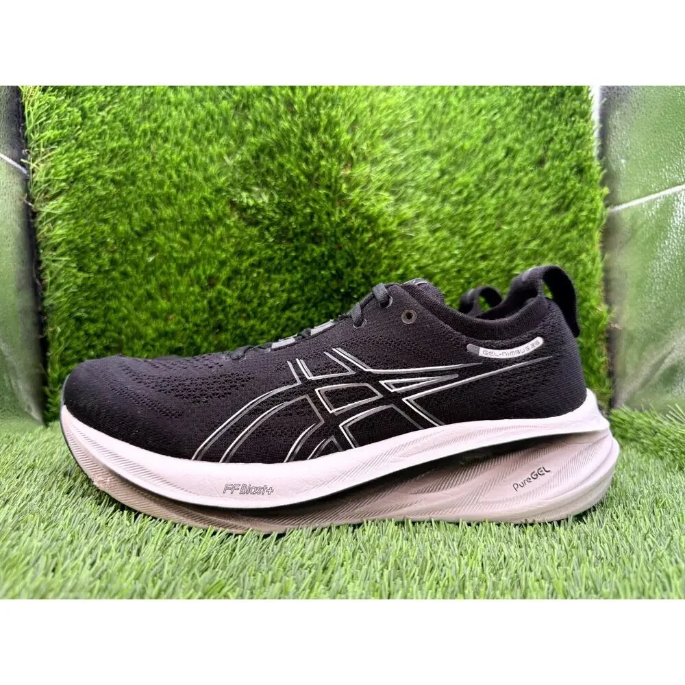 Asics Gel-Nimbus 26 1012B601 Athletic Sneaker Women's 9.5 Black Knit Gym Sports